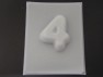 8004 Number Four 4 Large Chocolate or Hard Candy Mold